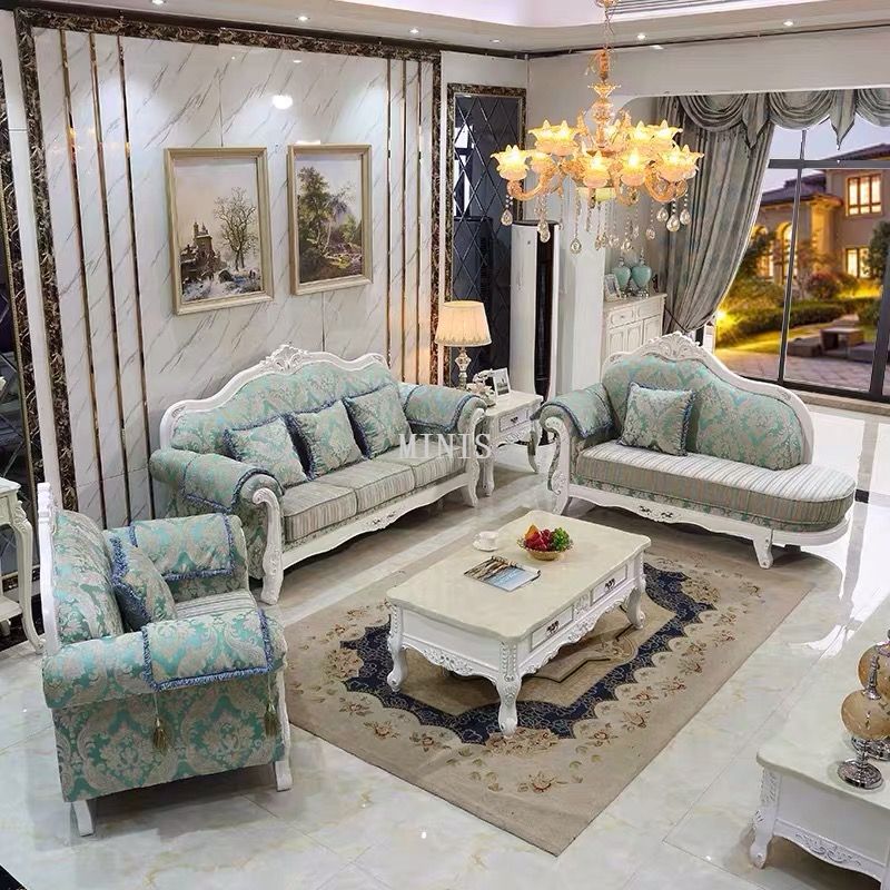 Elegantes Sofa mit Holzrahmen und waschbarem Stoff für den Innenbereich