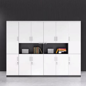 Büro-Executive-Möbel, moderner, weißer, großer, hoher Aktenschrank