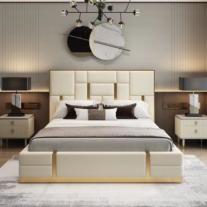 Hotel-/Zuhause-Schlafzimmermöbel, modernes Doppelbett für Erwachsene