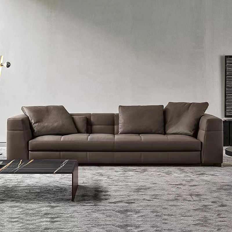 Wohnzimmer-Sofa, modernes graues Stoff-Komfort, große Couch