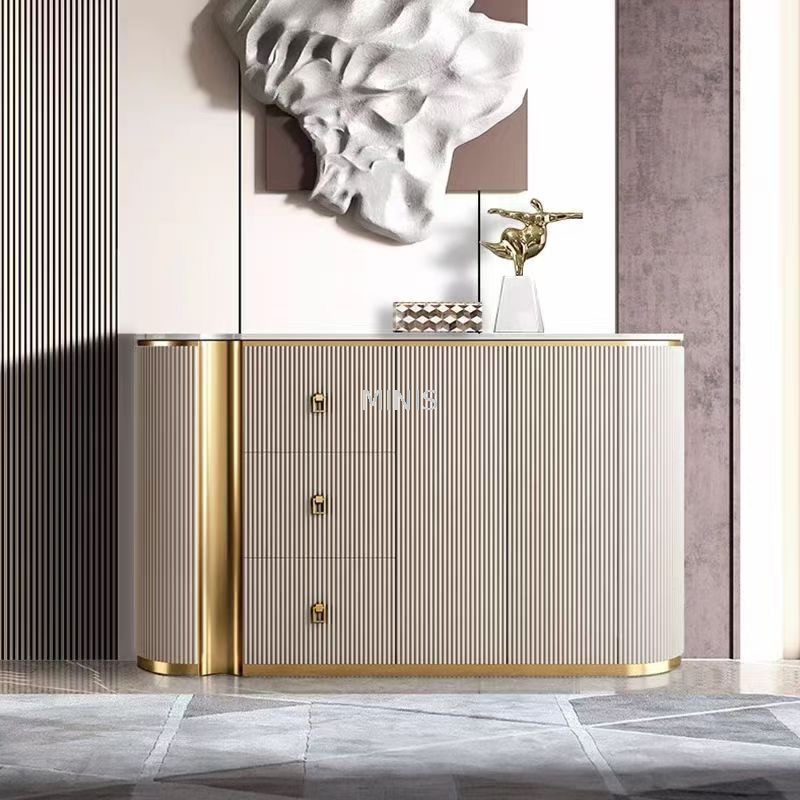 Schlafzimmer Seitenschrank oder Wohnzimmer elegant Beige Sideboard
