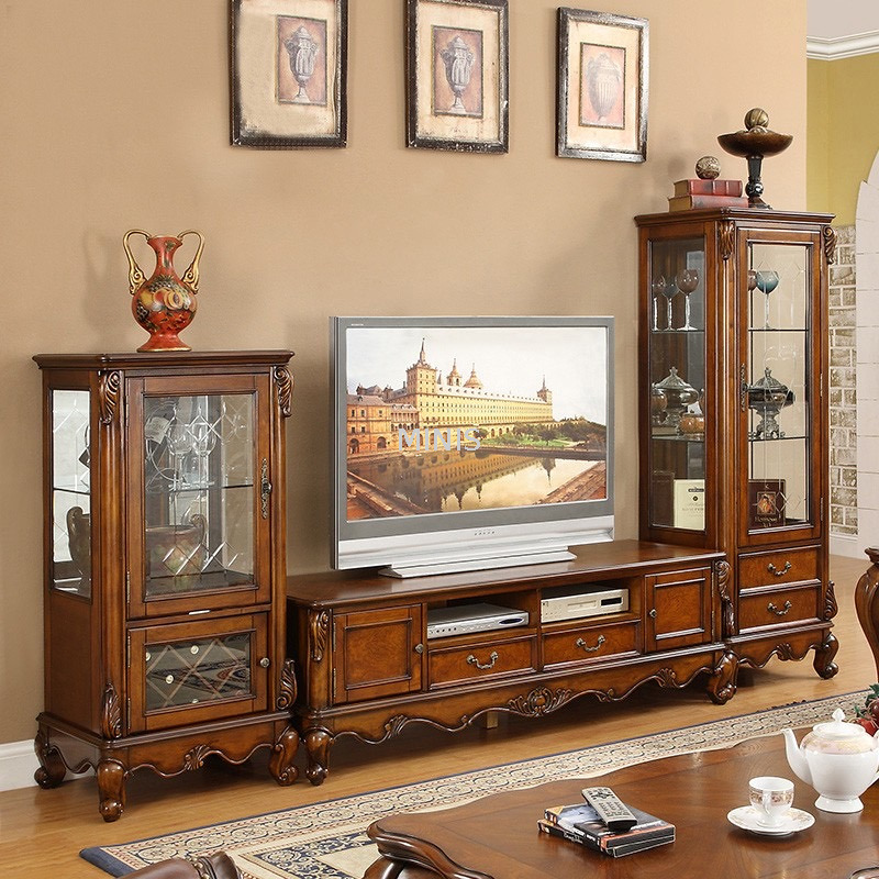 Wohnzimmer braun guter TV -Taxi und hölzernen Couchtisch