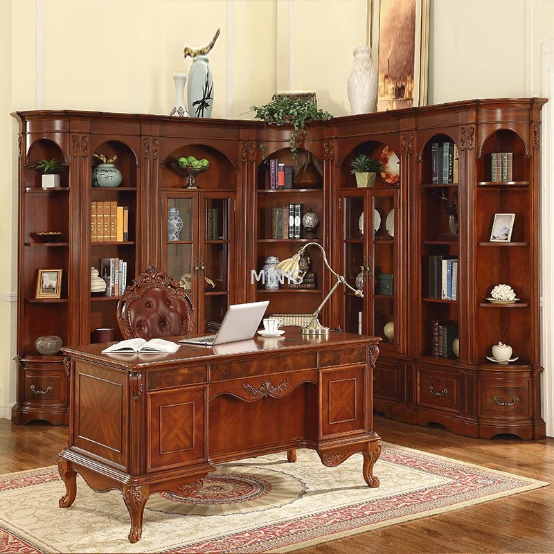 Home Office Furntiure Vintage Good Wood Executive Work Desk