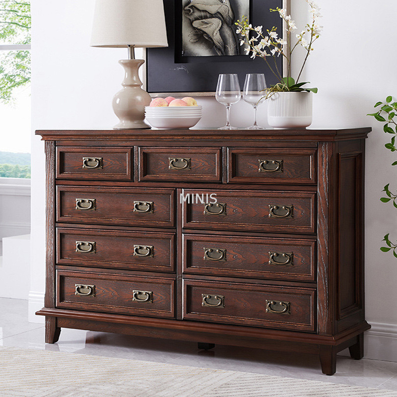 Holz-Sideboard mit Stauraum als Wohn-/Esszimmer-Buffet