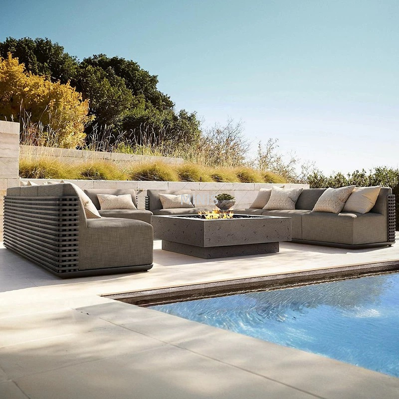 Foshan Outdoor Furniture Garden Wasserdichtes Sofa aus Teakholz