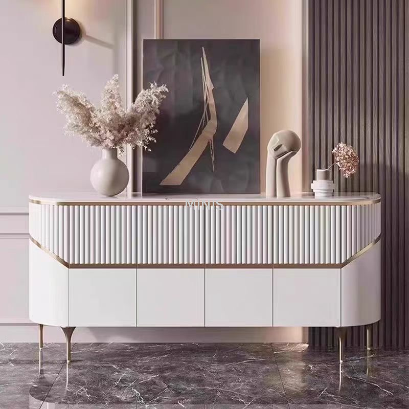 Schlafzimmer Seitenschrank oder Wohnzimmer elegant Beige Sideboard