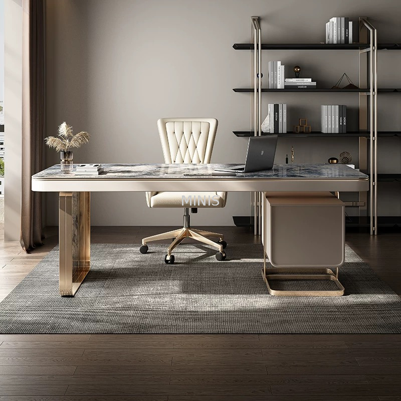 Bürotisch, Möbel, schöner Marmor-Arbeitstisch mit USB