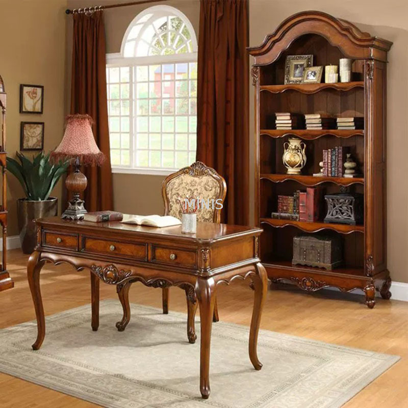 Home Office Furntiure Vintage Good Wood Executive Work Desk
