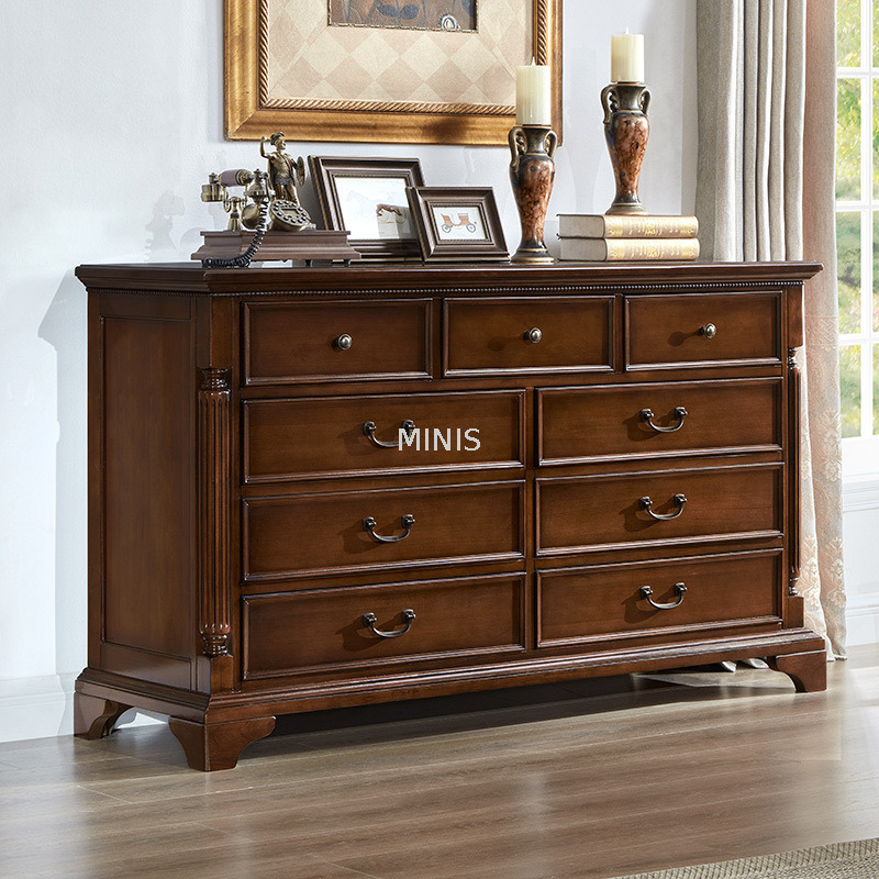 Holz-Sideboard mit Stauraum als Wohn-/Esszimmer-Buffet