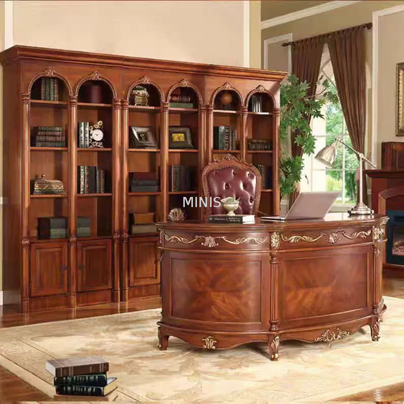 Home Office Furntiure Vintage Good Wood Executive Work Desk