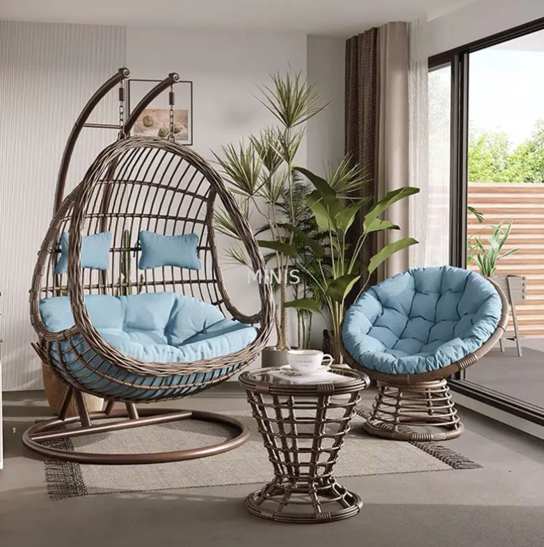 Garden Patio Balkon Metall h&auml;ngt zwei Menschen gro&szlig;er Schwungstuhl