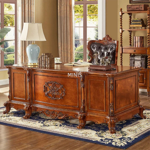 Executive Vintage-Büroschreibtisch aus massivem Holz für das Wook-Zimmer