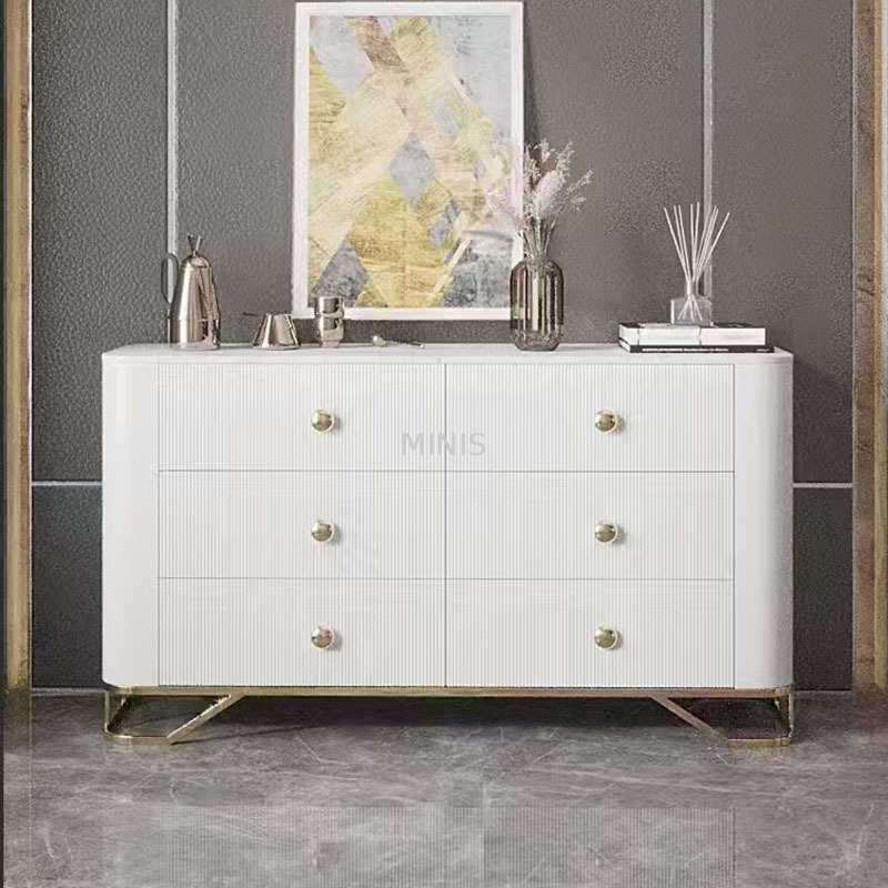 Schlafzimmer Seitenschrank oder Wohnzimmer elegant Beige Sideboard