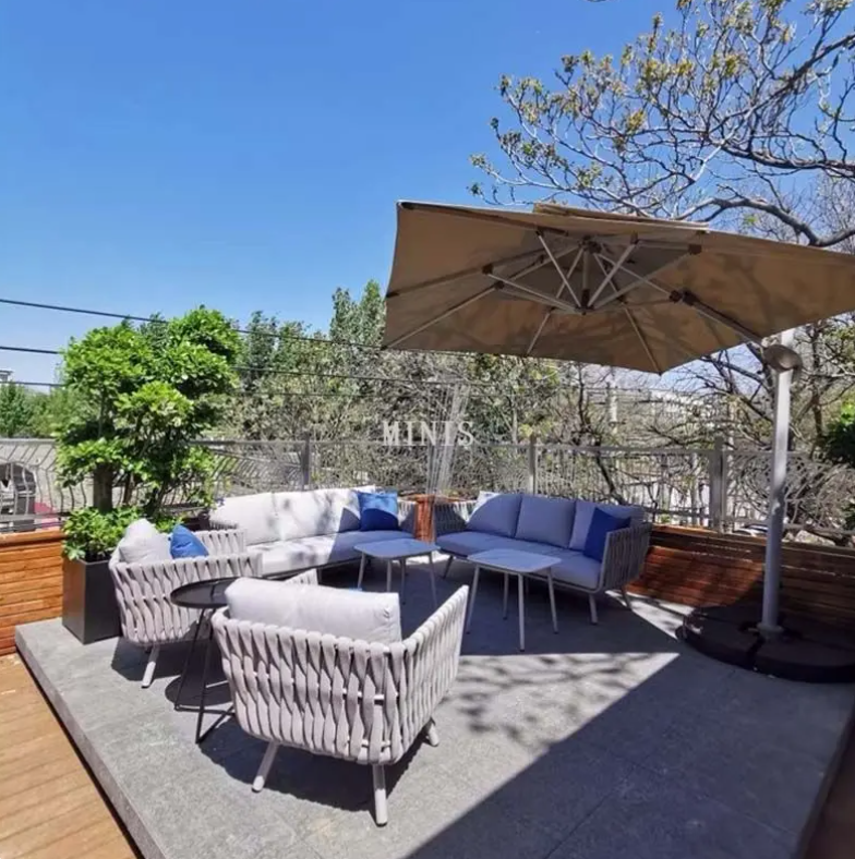 Modernes Garten im Au&szlig;engarten wasserdichtes Seil komfortable sch&ouml;ne Sofa 