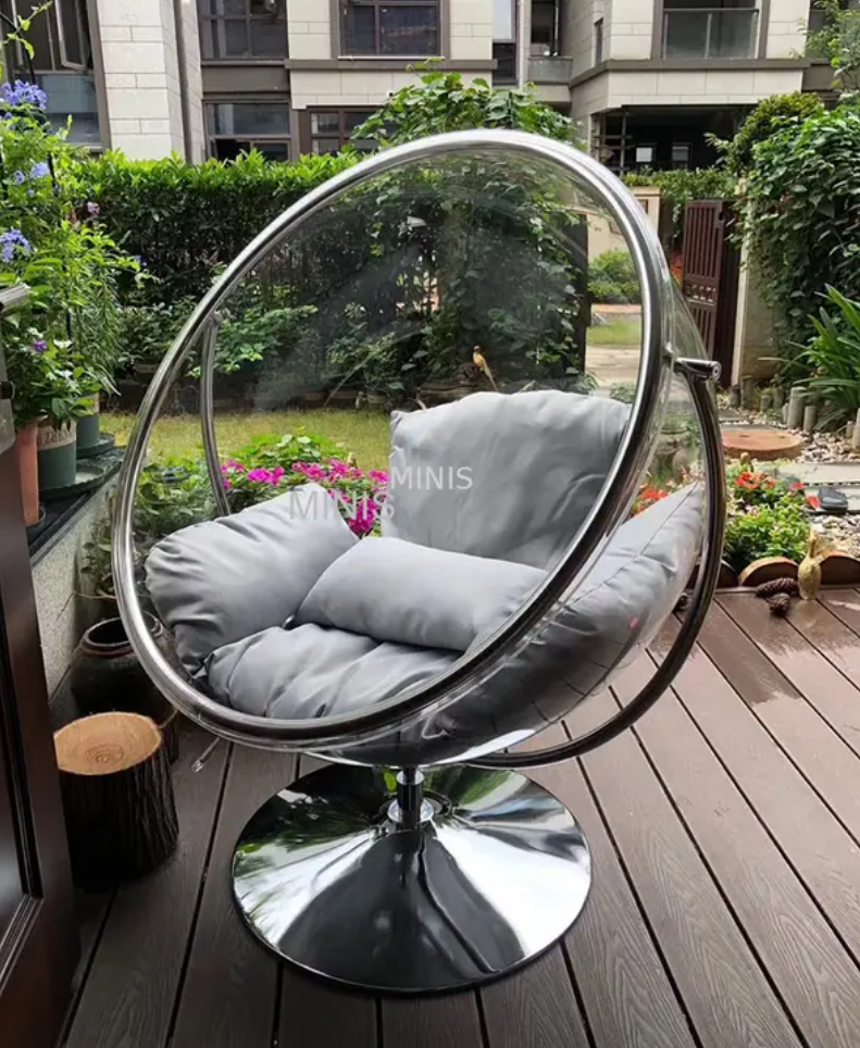 Entspannender Acryl -Raum transparent rund h&auml;ngende Schwungstuhl 