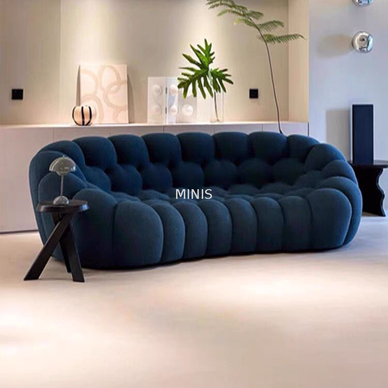 Wohnzimmer-Erbsenförmiges weißes Sofa, bequemes Stoffsofa