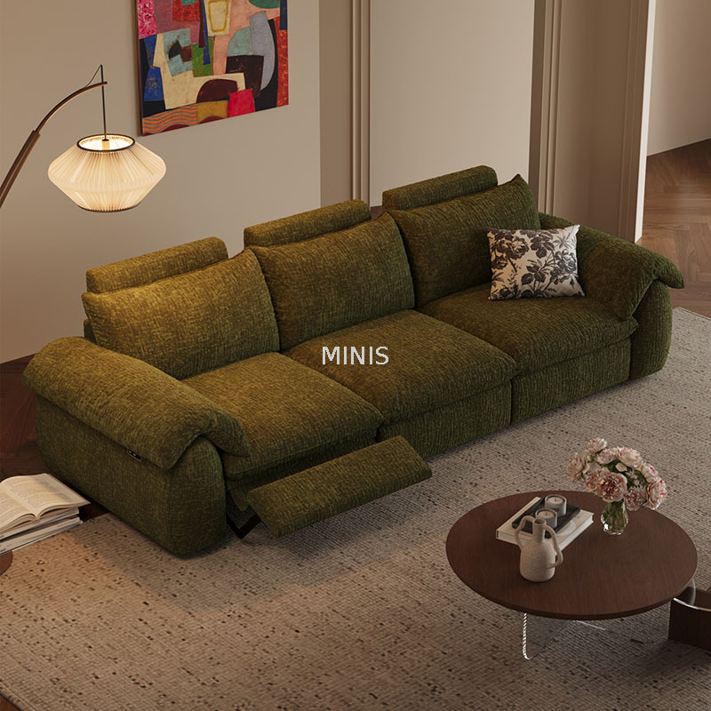 Lounge Theater Verstellbares, waschbares Chenille-Liegesofa 