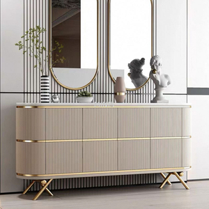 Schlafzimmer Seitenschrank oder Wohnzimmer elegant Beige Sideboard