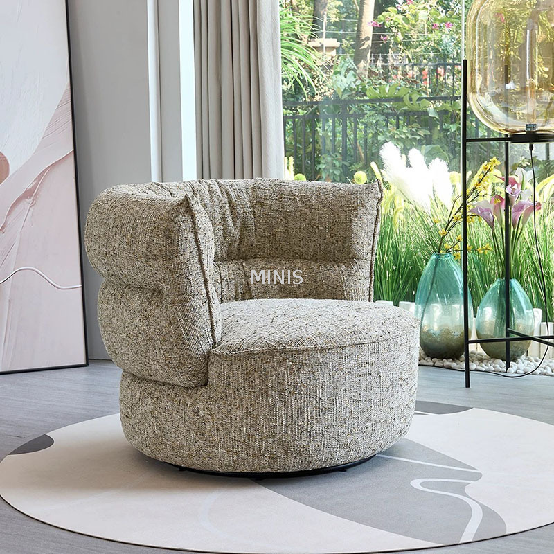 Wohnzimmer guter Qualität elastischer Stoff Einzelrotary Stuhl
