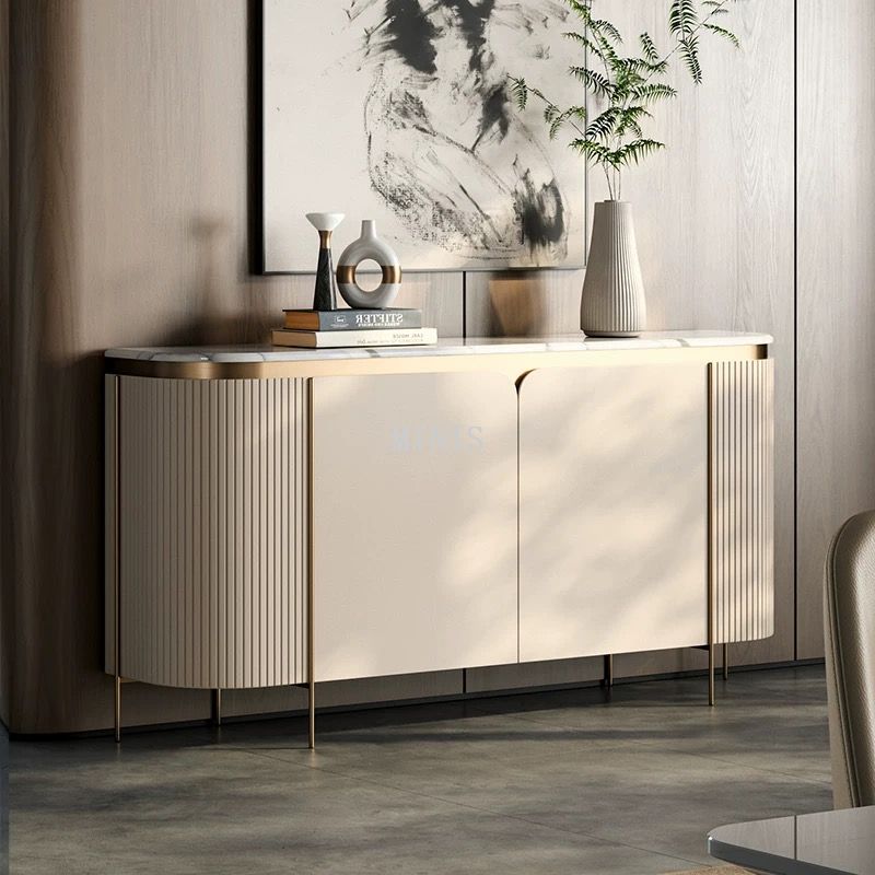 Weißer Beistelltisch für Wohn-/Esszimmer mit Stauraum. Schönes Sideboard