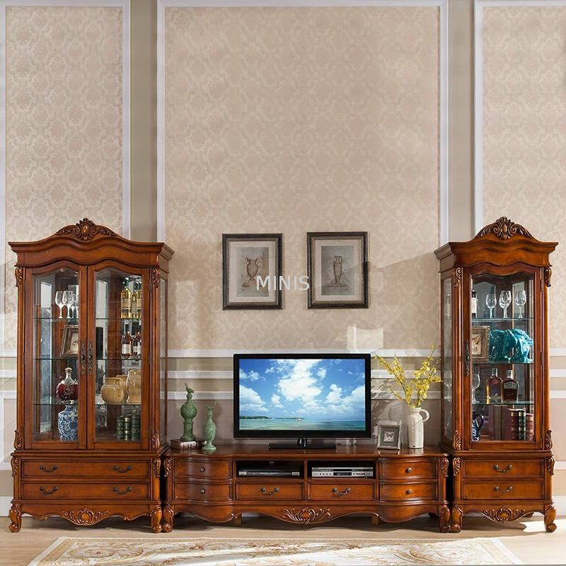 Wohnzimmer braun guter TV -Taxi und hölzernen Couchtisch