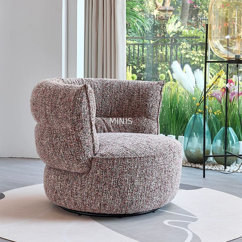 Wohnzimmer guter Qualität elastischer Stoff Einzelrotary Stuhl