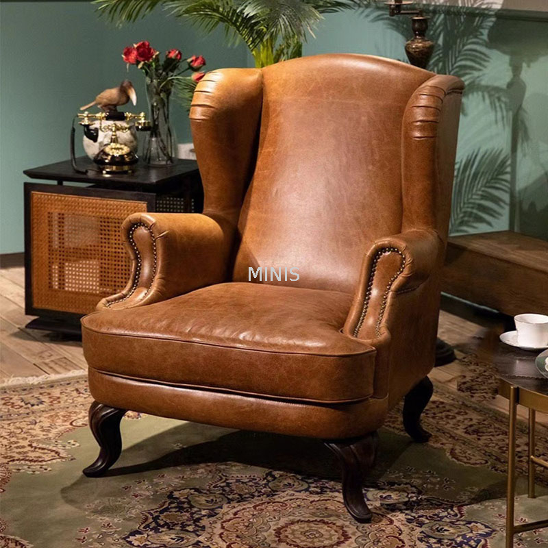 Wohnzimmer amerikanischer Stil Langlebiger reiner Kuhlederstuhl
